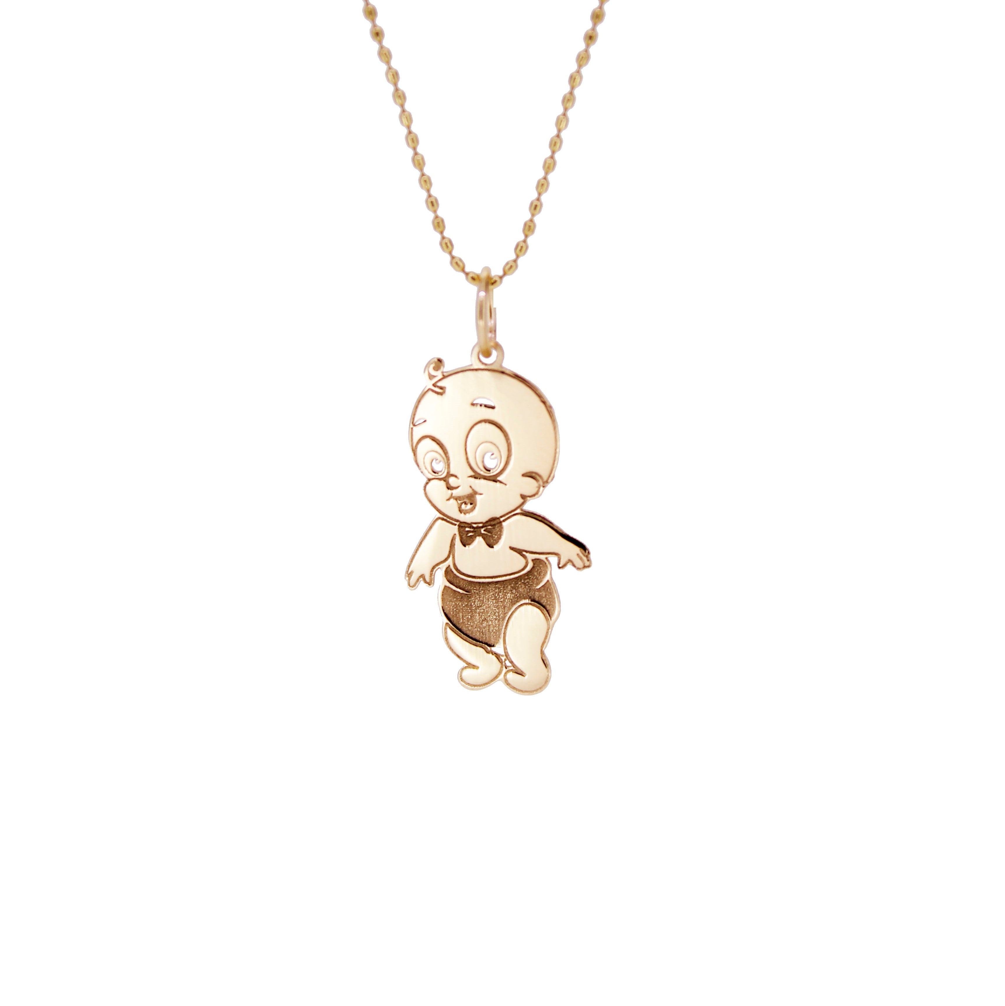 Mother Baby Necklace Girl Boy Child Golden Color Stainless - Temu